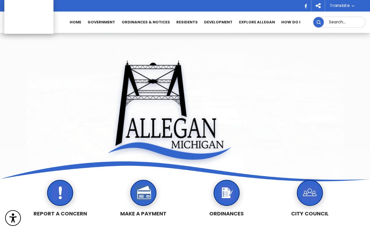 Allegan County court docket and records route at Allegan City Hall