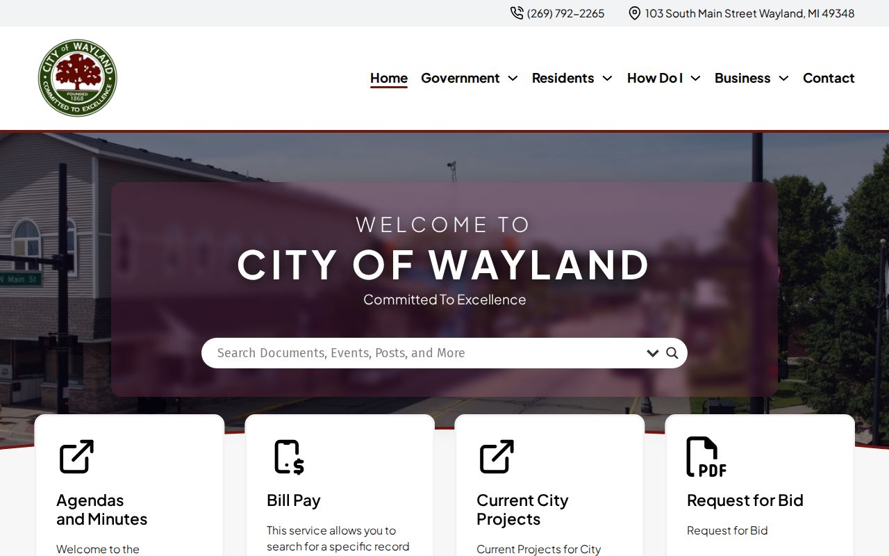 Allegan County Wayland court docket records and city-office route
